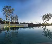 Вилла The Iman, Бассейн на закате